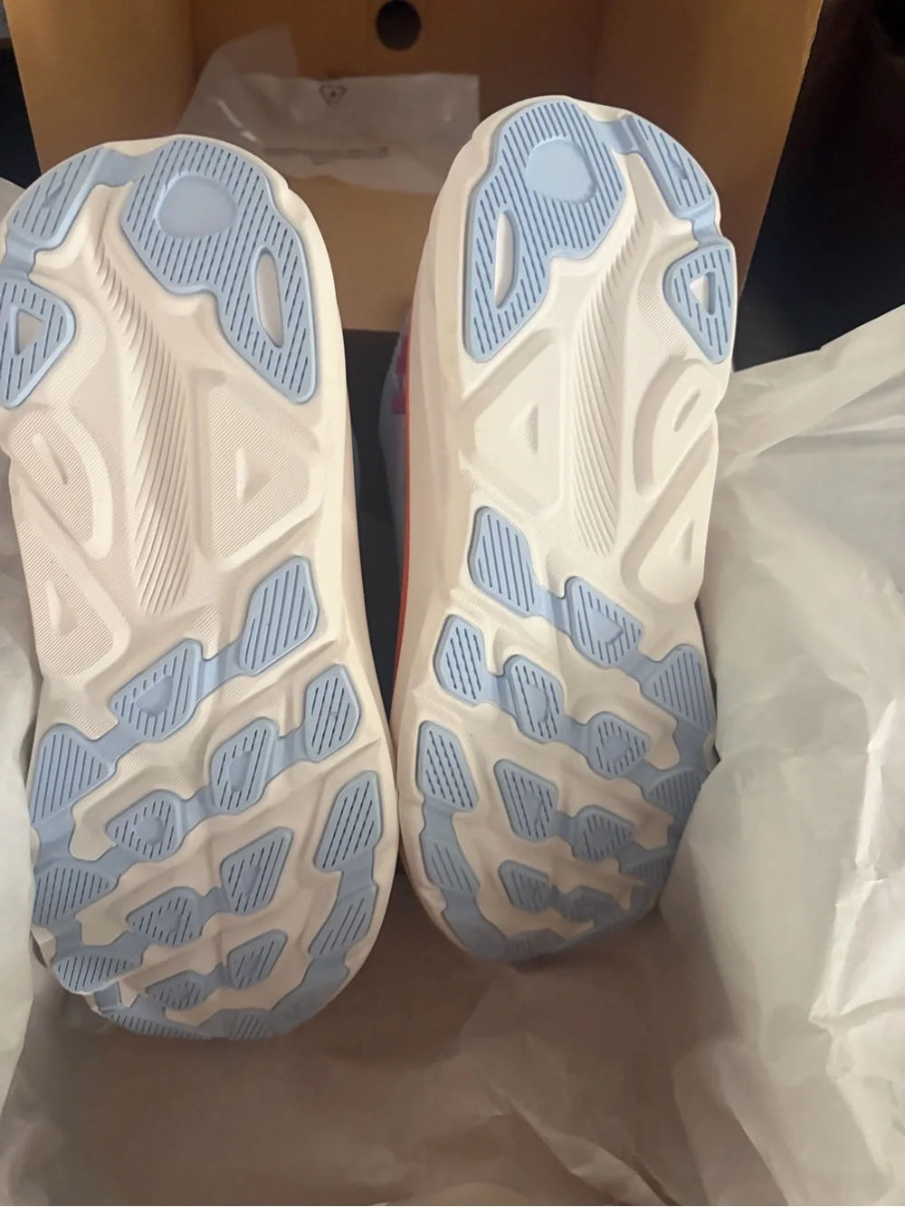 Hoka Light Blue and Peach Women's Running Shoe - Picture 5 of 8